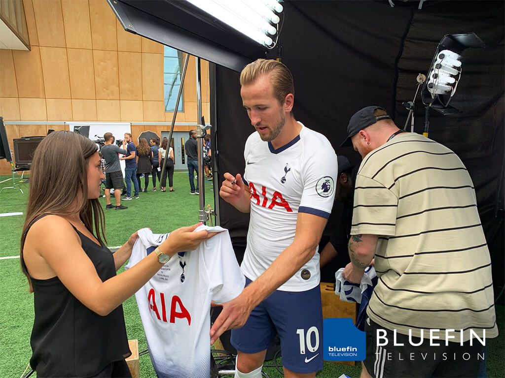 Bluefin Television filming the new season promo's with Spurs players
