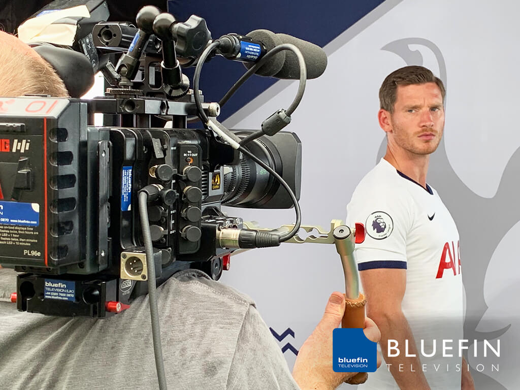 Bluefin Television filming the new season promo's with Spurs players