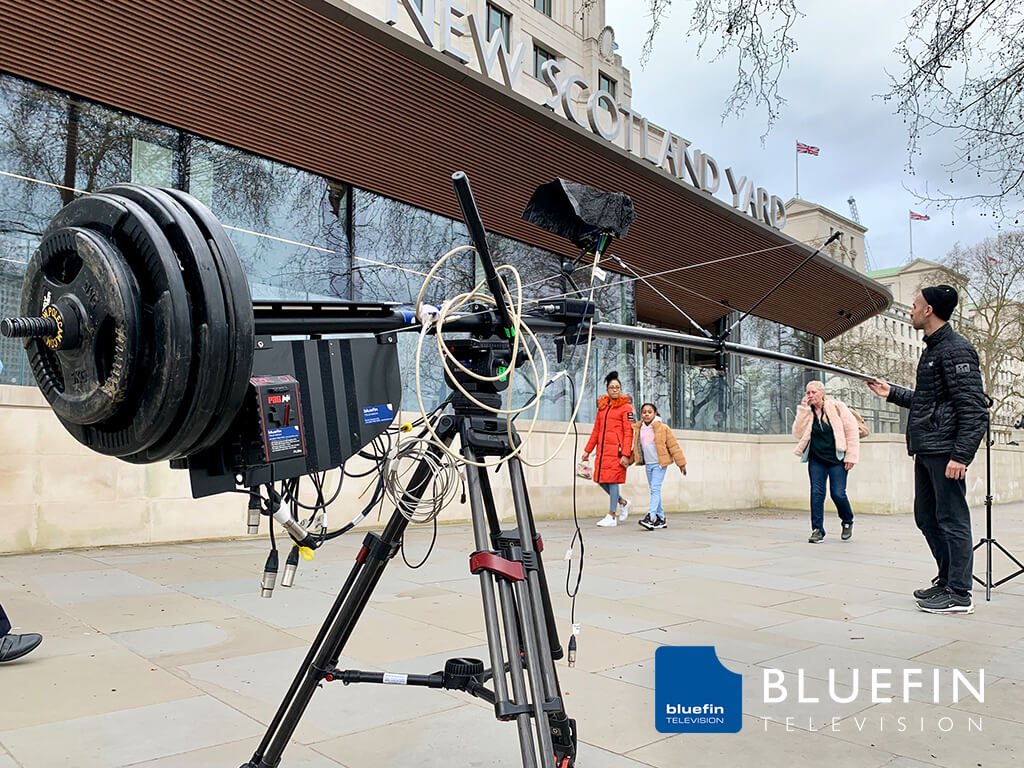Bluefin TV - Polecam action outside New Scotland Yard