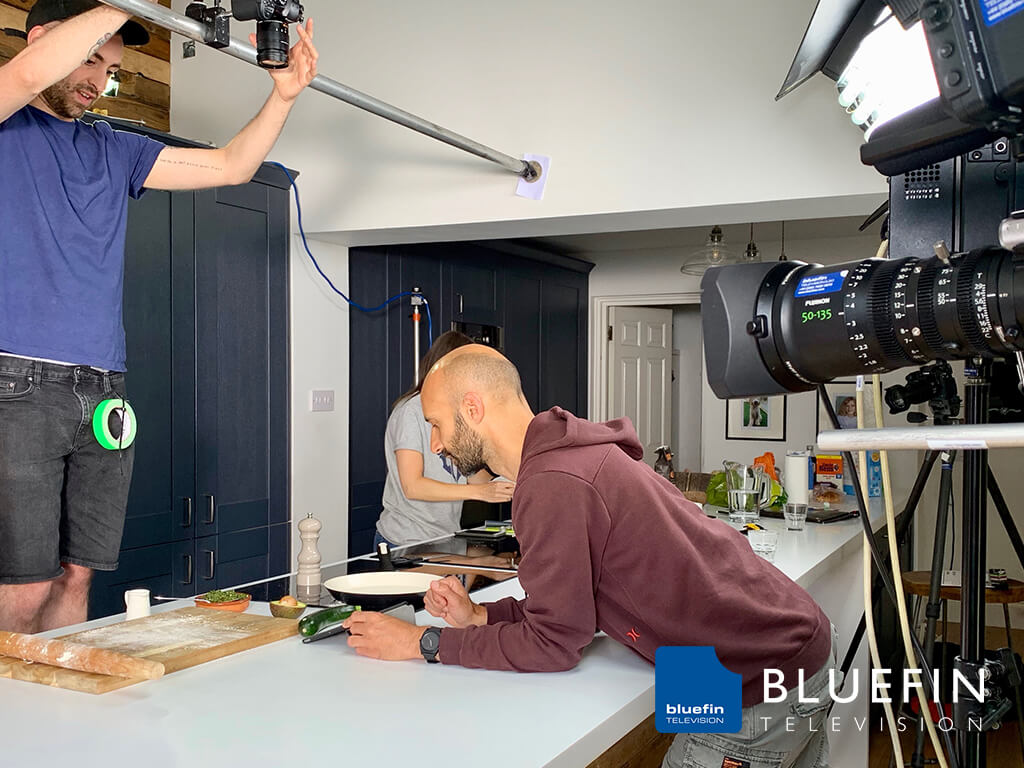 Bluefin Television shooting a video series for start-up company, Whole Health & Fitness, based in Bedfordshire