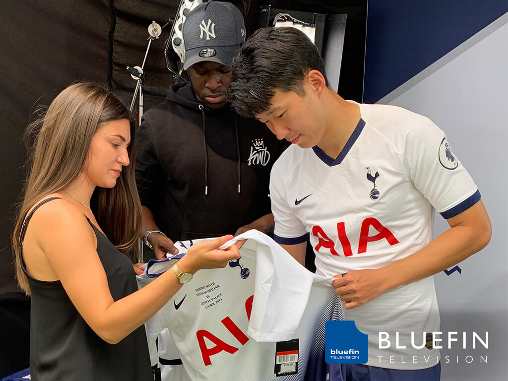 Bluefin Television filming the new season promo's with Spurs players