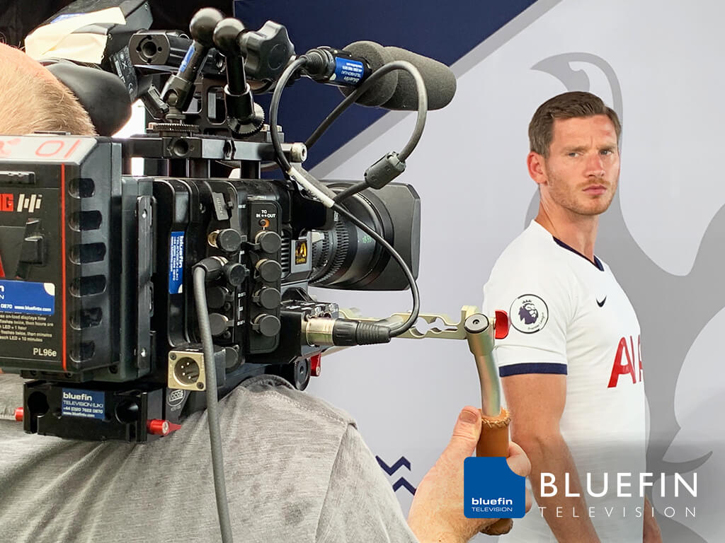 Bluefin Television filming the new season promo's with Spurs players